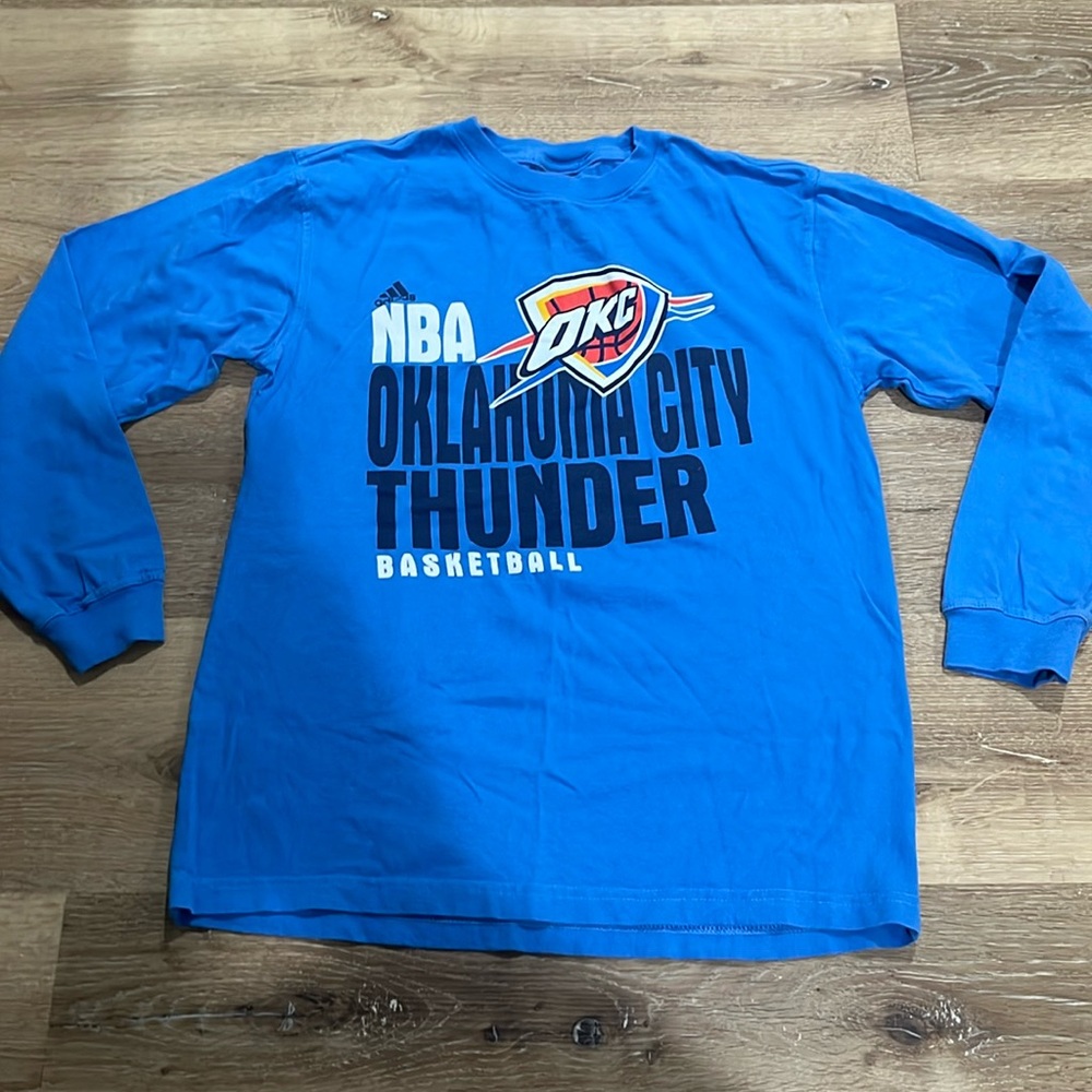 Adidas boy’s OKC Thunder long sleeve tee